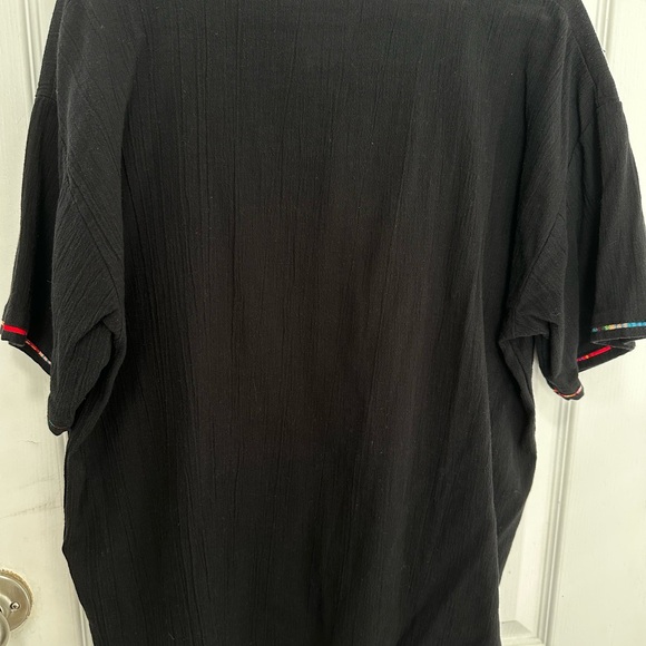 Black Embroidered Men's Shirt - Picture 4 of 4